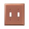 Amerelle Wall Plate, Number of Gangs: 2 gang Stamped Steel, Antique Finish, Copper 163TTAC - alternate 1